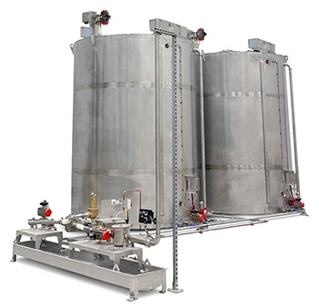 Bulk liquid handling tanks