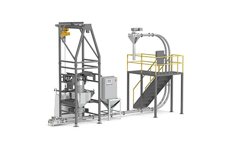 Flexicon mobile sanitary bulk bag discharger | Snack Food & Wholesale Bakery