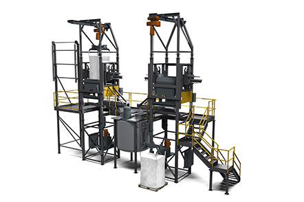 Bulk Bag Discharging System with Bag Conditioner