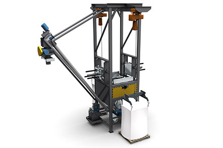 Bulk Bag Discharging System with Flexible Screw Conveyor