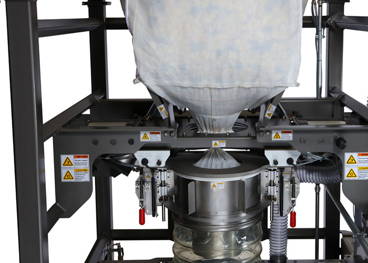 Bulk bag unloaders: telescopic design for adjustable big bag height