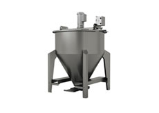 Bulk Material Mixer with Fork Pockets