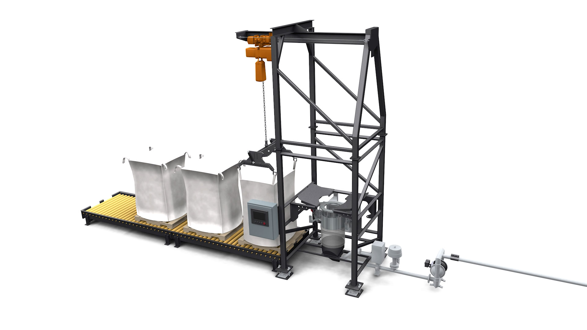 Raimo Big Bag Dispenser For FIBC, Bulk Bag Unloader, Ton Bag, Tote